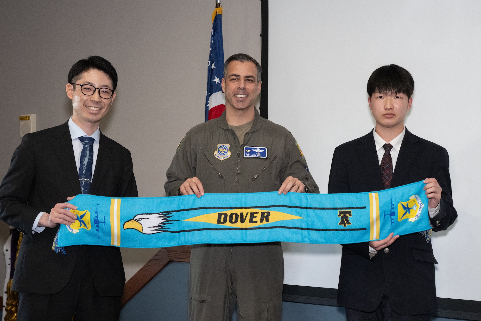 Students and faculty from the sister state of Miyagi, Japan visit Dover AFB