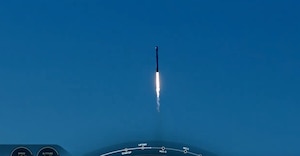 A SpaceX Falcon 9 launched two communications satellites Aug. 11, 2024, for Space Norway’s Arctic Satellite Broadband Mission (ASBM). The rocket lifted off at 10:02 p.m. Eastern from Vandenberg Space Force Base, California.