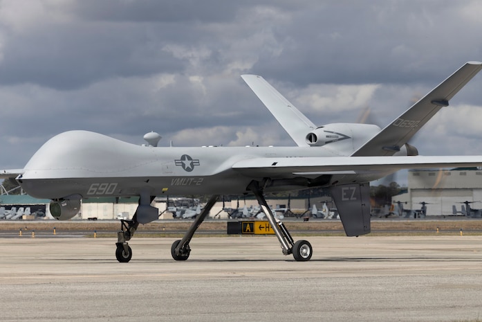 VMUT-2's MQ-9A makes inaugural landing at Marine Corps Air Station New River