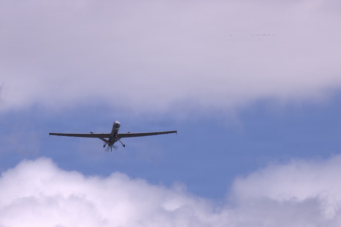 VMUT-2's MQ-9A makes inaugural landing at Marine Corps Air Station New River