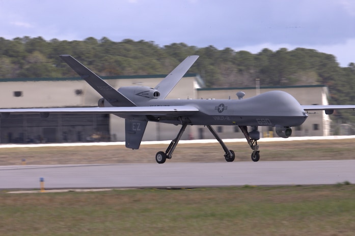 VMUT-2's MQ-9A makes inaugural landing at Marine Corps Air Station New River