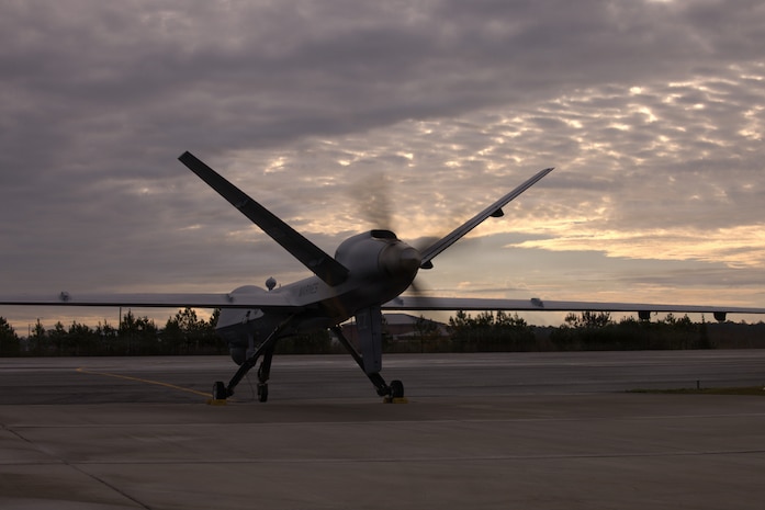 VMUT-2's MQ-9A makes inaugural landing at Marine Corps Air Station New River