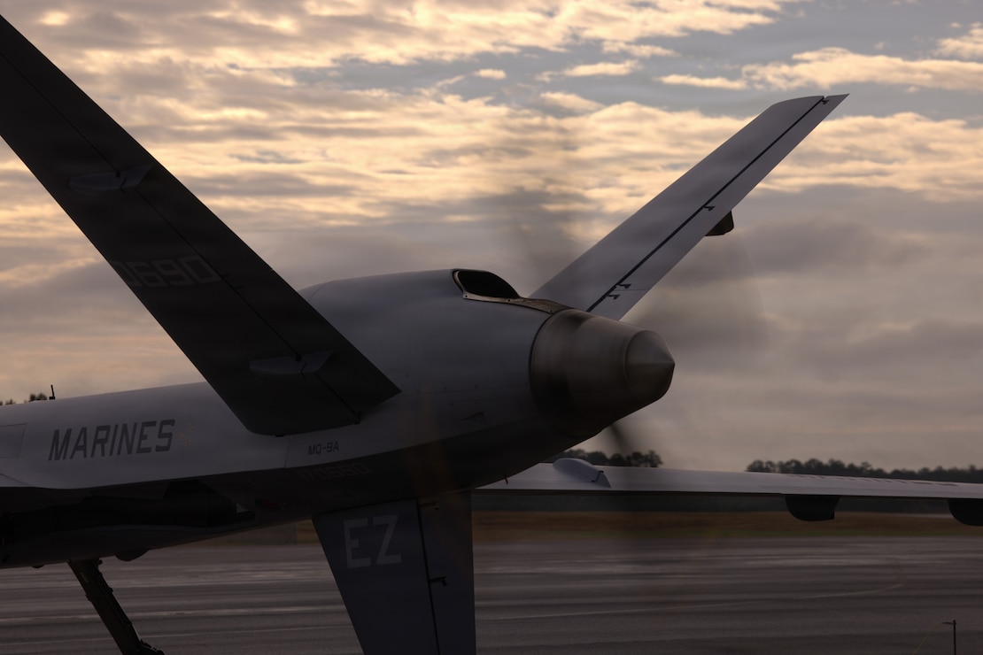 VMUT-2's MQ-9A makes inaugural landing at Marine Corps Air Station New River