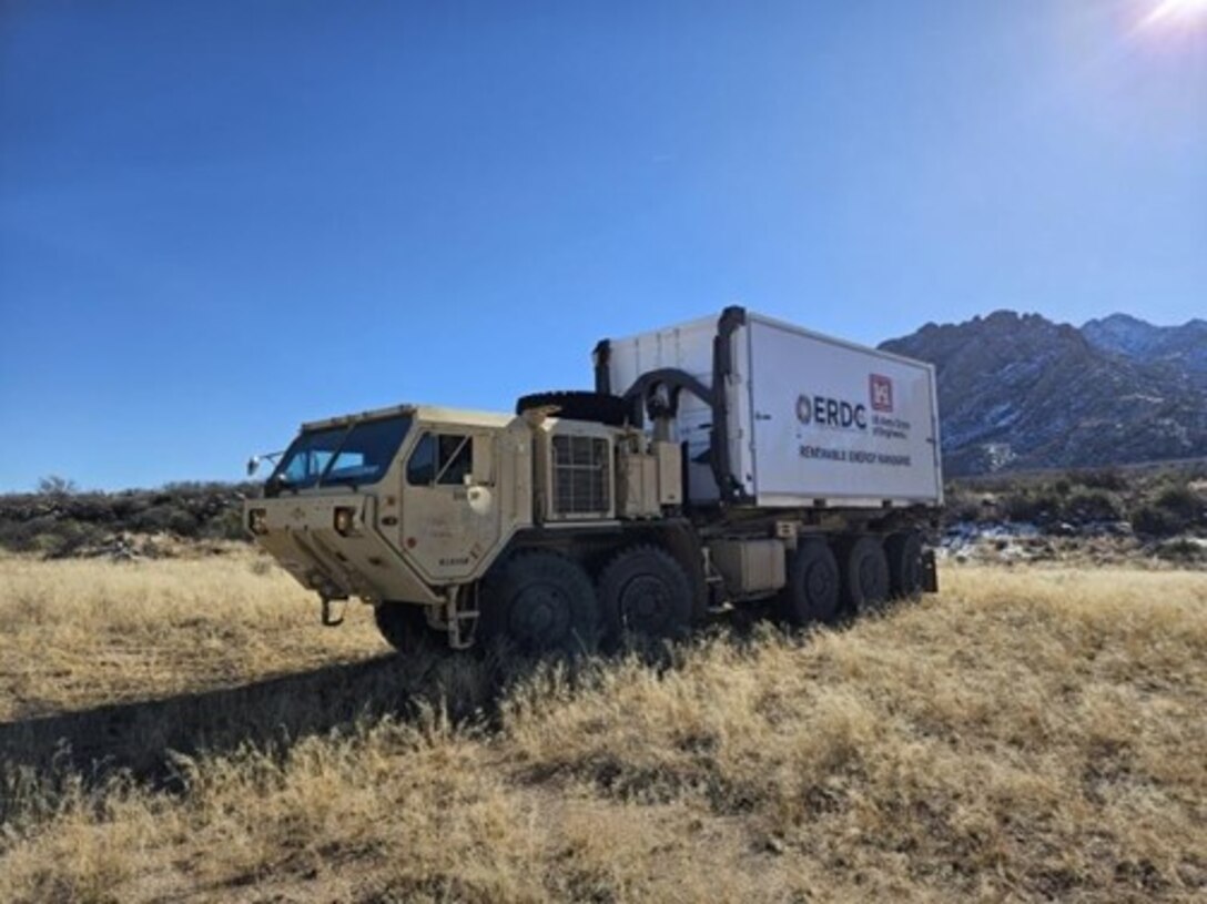 The hydrogen nanogrid is delivered to the Innovations Lab at Fort Bliss, Texas.
