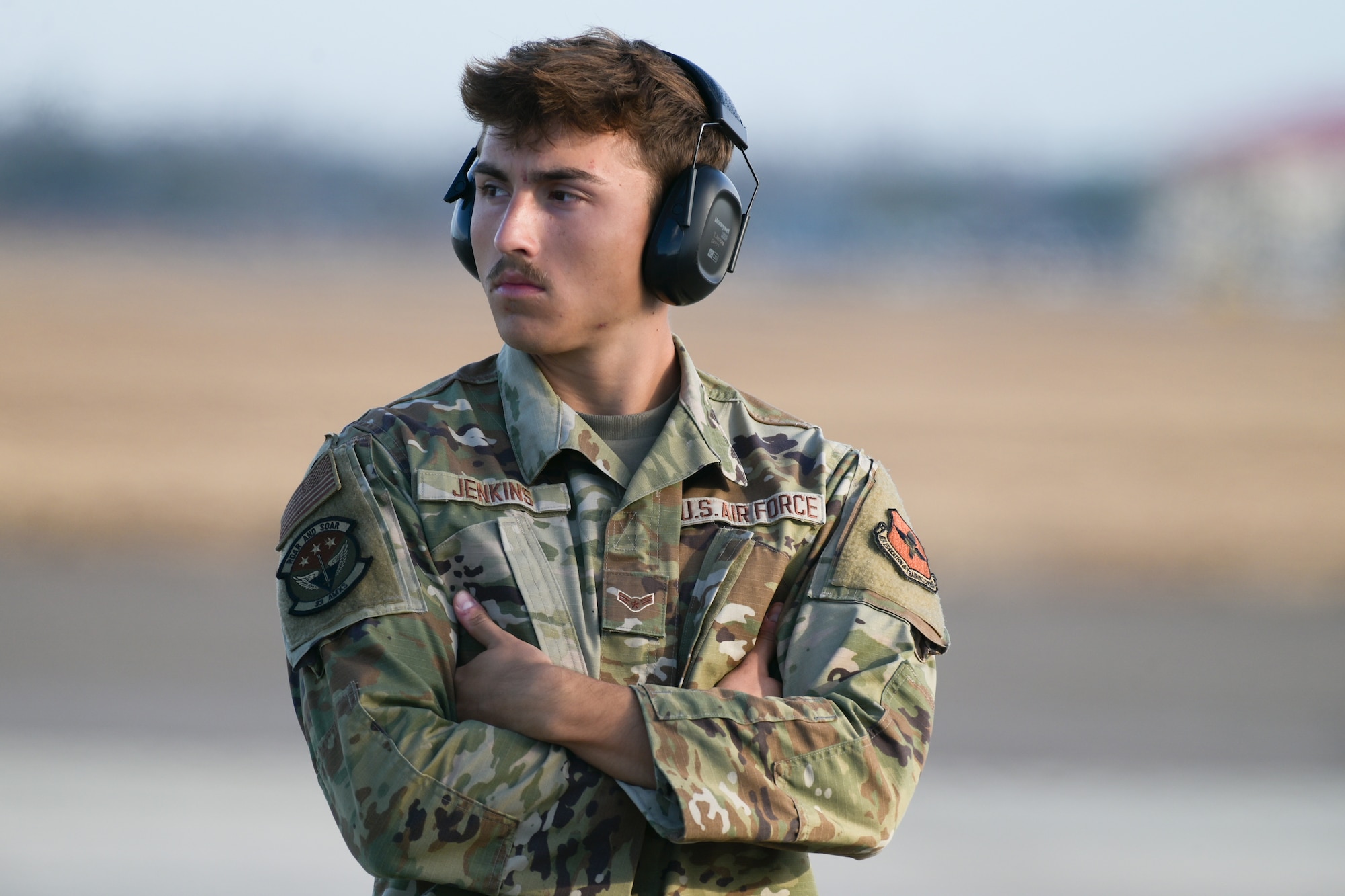 A photo of an airman working.