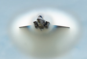Capt. Andrew “Dojo” Olson, F-35 Heritage Flight Team pilot and

commander performs a high-speed pass in an F-35A Lightning II during the Bell Fort

Worth Alliance Air Show Oct. 14, 2018, in Fort Worth, Texas. Equipped with the largest

single-engine ever built into a fighter aircraft, the F-35 is capable of

reaching speeds up to 1.6 times the speed of sound. (U.S. Air Force photo by Senior

Airman Alexander