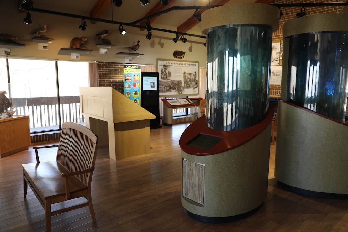 Displays found inside the Saylorville Lake Visitor Center.