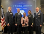 From left to right, Dr. Franklin Damann, DPAA Nebraska Lab Director; Nebraska state senators Pete Ricketts and Rita Sanders; U.S. Navy Capt. Meghan Bodnar, Deputy Director of Operations for DPAA; and U.S. Air Force Maj. Adam Edgerton, Deputy Chief of Current Operations and Plans at DPAA, pose for a photo during the inaugural Honorary Commanders ceremony at Offutt Air Force Base, Jan. 21, 2026.