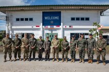 U.S. Marine Corps Maj. Gen. Valerie A. Jackson, commander of United States Marine Corps Forces Korea poses with members of Multinational Force-Cobra Gold Component Command during Exercise Cobra Gold 26 at Camp Red Horse, Rayong Province, Thailand, Feb. 27, 2026.