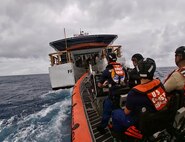 On Feb. 22, 2026, the crew of the USCGC Frederick Hatch (WPC 1143) returns from delivering supplies to the residents of Agrihan Island in the Commonwealth of the Northern Mariana Islands in coordination with the Northern Islands mayor's office and a routine Operation Rematau patrol.