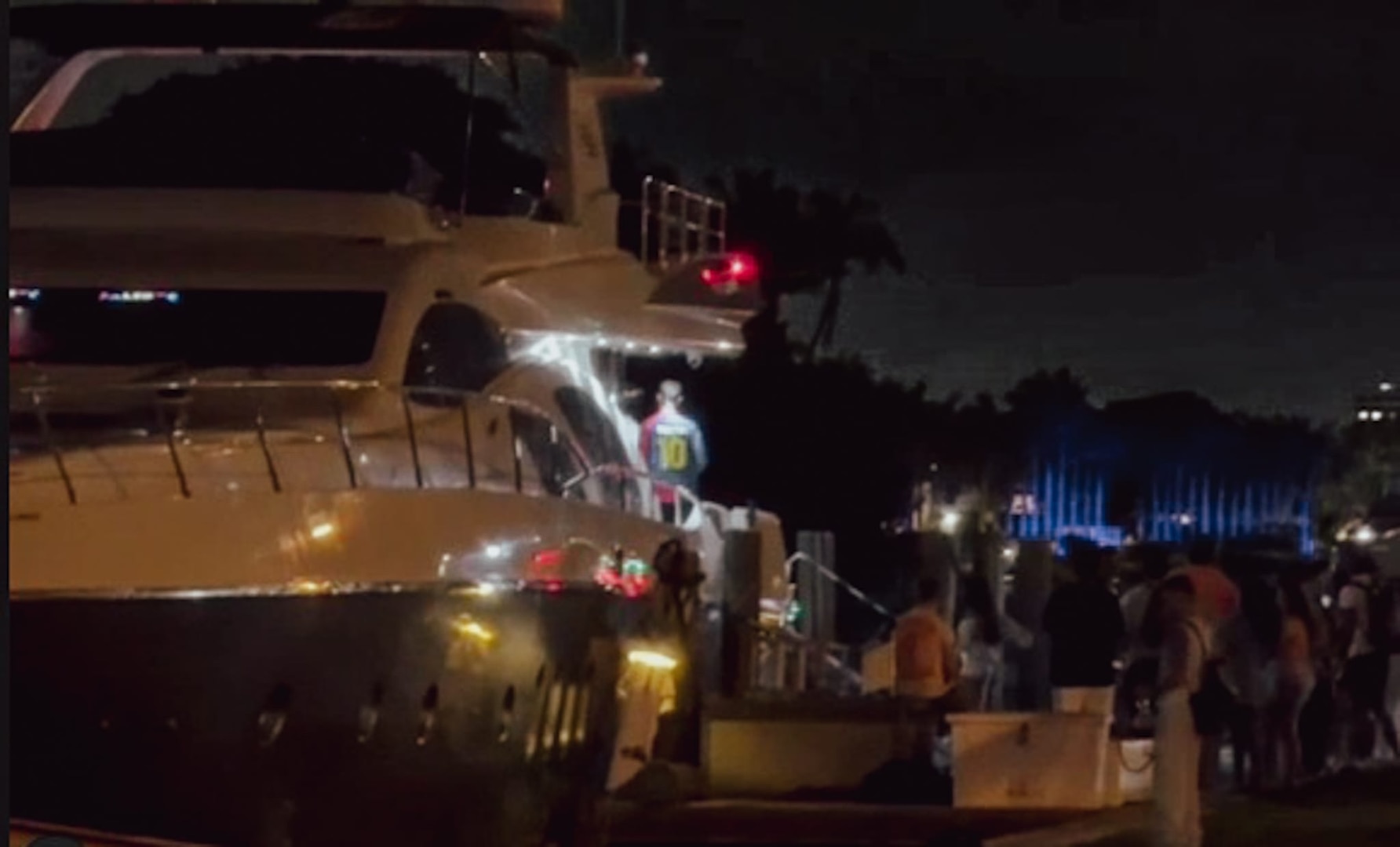 Coast Guard Sector Miami law enforcement officers, along with federal and state law enforcement partners, conduct a boarding of a 88-foot motor yacht, The Round, in the vicinity of Biscayne Bay, Florida, March 15, 2026. During the boarding, it was determined that the vessel was operating as an illegal charter with 18 passengers for hire was was violation of three previous Captian of the Port orders placed on the vessel. (U.S. Coast Guard photo)