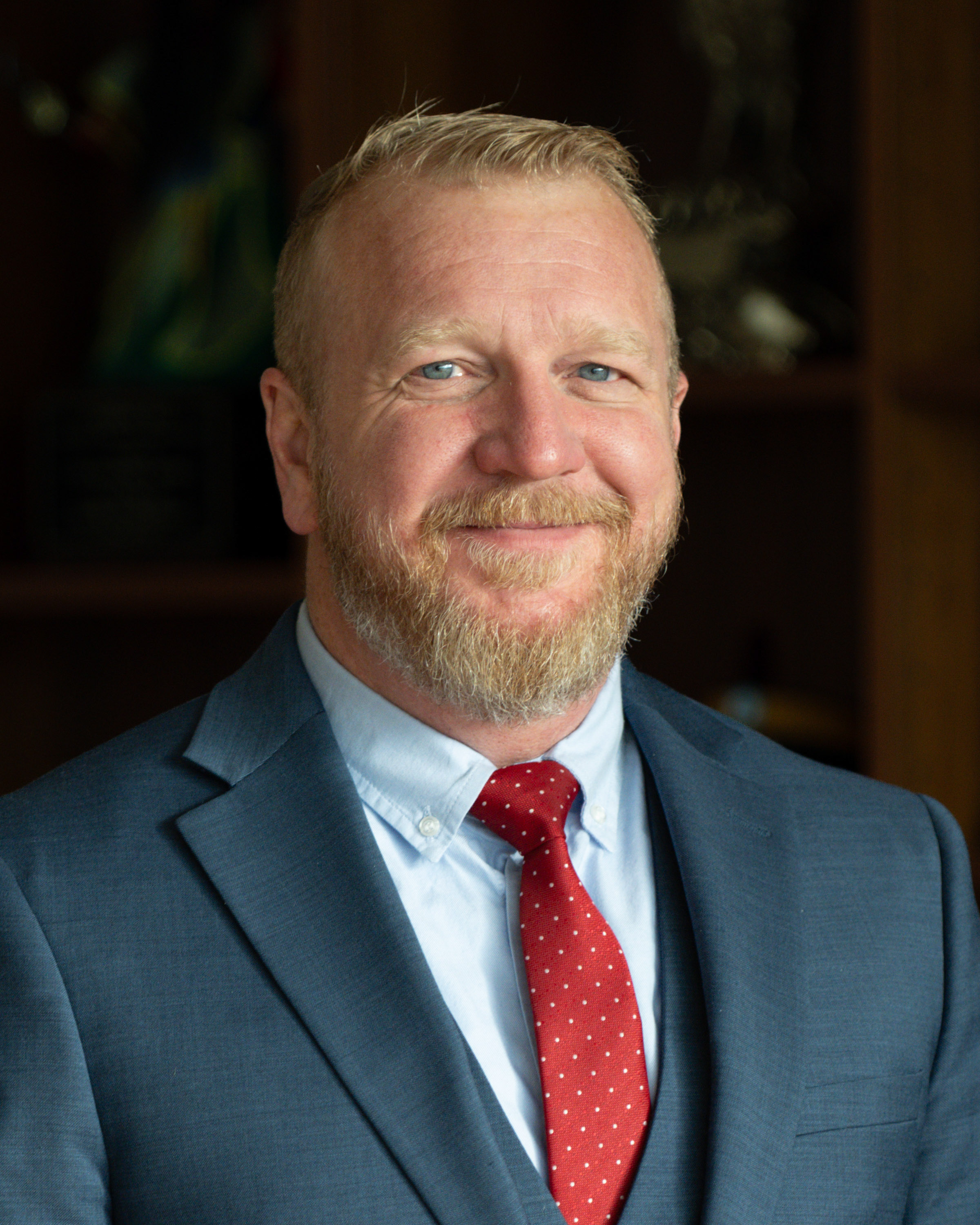 Headshot of Jeremy Beussink, Writing Instructor and Academic Prep Course Director, against a neutral background.