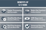 Graphic showing the challenges of legacy ERP systems and the benefits of S/4 HANA