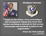 Master Sgt. Richard Woods, training manager for the Air Force Security Forces Center, is a pivotal force in the development of Defenders worldwide. He advises the commander on all training matters, syncing programs to ensure every Airman is combat-ready for critical missions, from nuclear security to integrated base defense. (U.S. Air Force graphic)