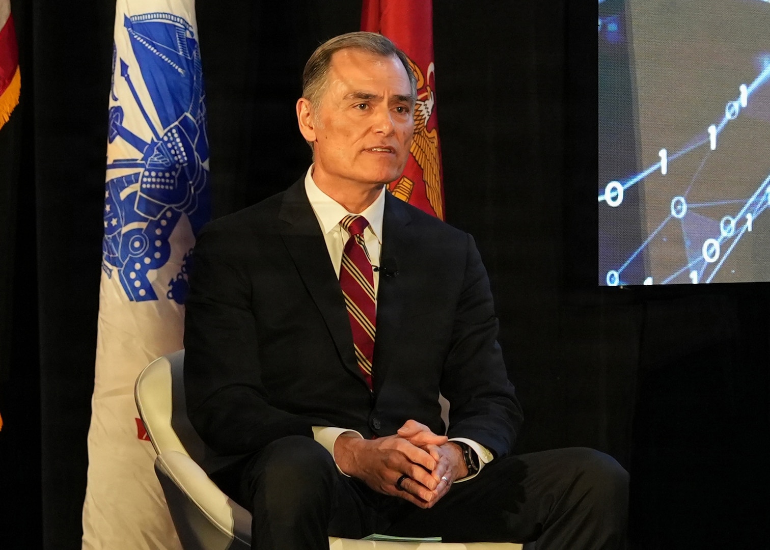 SAN ANTONIO – (March 17, 2026) – Dr. Michael McGinnis, executive director of the U.S. Navy Bureau of Medicine and Surgery, and director of the Navy Medicine Civilian Corps, served as the moderator for a continuing education panel titled, “Overcoming the Unique Medical Challenges across the Indo-Pacific Theater during the 2026 Annual Operational Medicine Symposium (OpMed) & Technology Showcase held at the Henry B. Gonzales Convention Center.  Panelists included Capt. Niels Olson, Medical Corps, chief medical officer, Human Systems Portfolio, Defense Innovation Unit; Capt. Delbert Clark, Medical Corps, command surgeon, 3rd Marine Division; Capt. Richard Gilliard Jr., Medical Service Corps, commanding officer, U.S. Naval Hospital Okinawa, Japan; U.S. Army Maj. Gen. Darrin Cox, commanding general, 18th Theater Medical Command; and Dr. Darrin Frye, chief science director, Naval Medical Research Unit San Antonio. OpMed is one of the largest and most influential military medical events in North America for senior medical officials, clinicians, government leaders, and solution providers. The symposium explores how the Military Health System is preparing for large scale combat operations by championing innovations in combat casualty care to strengthen warfighter survivability and enhance the medical readiness of the joint force. Navy Medicine is committed to expanding partnerships in the medical field and the importance of sharing best practices, advancing medical capabilities, research and training opportunities. (U.S. Navy photo by Burrell Parmer, NAMRU San Antonio Public Affairs/Released)