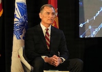 SAN ANTONIO – (March 17, 2026) – Dr. Michael McGinnis, executive director of the U.S. Navy Bureau of Medicine and Surgery, and director of the Navy Medicine Civilian Corps, served as the moderator for a continuing education panel titled, “Overcoming the Unique Medical Challenges across the Indo-Pacific Theater during the 2026 Annual Operational Medicine Symposium (OpMed) & Technology Showcase held at the Henry B. Gonzales Convention Center.  Panelists included Capt. Niels Olson, Medical Corps, chief medical officer, Human Systems Portfolio, Defense Innovation Unit; Capt. Delbert Clark, Medical Corps, command surgeon, 3rd Marine Division; Capt. Richard Gilliard Jr., Medical Service Corps, commanding officer, U.S. Naval Hospital Okinawa, Japan; U.S. Army Maj. Gen. Darrin Cox, commanding general, 18th Theater Medical Command; and Dr. Darrin Frye, chief science director, Naval Medical Research Unit San Antonio. OpMed is one of the largest and most influential military medical events in North America for senior medical officials, clinicians, government leaders, and solution providers. The symposium explores how the Military Health System is preparing for large scale combat operations by championing innovations in combat casualty care to strengthen warfighter survivability and enhance the medical readiness of the joint force. Navy Medicine is committed to expanding partnerships in the medical field and the importance of sharing best practices, advancing medical capabilities, research and training opportunities. (U.S. Navy photo by Burrell Parmer, NAMRU San Antonio Public Affairs/Released)