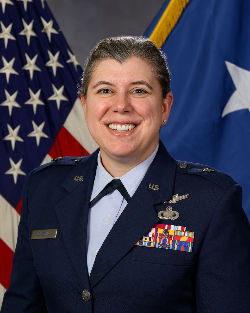 This is the official portrait of Brig. Gen. Amanda L. Okeson.