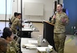 Lt. Col. Travis Helm, director of U.S. Army Medical Logistics Command’s Strategic Initiatives Group, speaks during a Medical Logistics in Campaigning strategic offsite, held March 4-6 at Fort Hood, Texas. The event served as an after-action review for the recently completed Wave 2 and a way-forward discussion on Wave 3 of the effort to integrate medical logistics into the Army’s wider sustainment enterprise.
