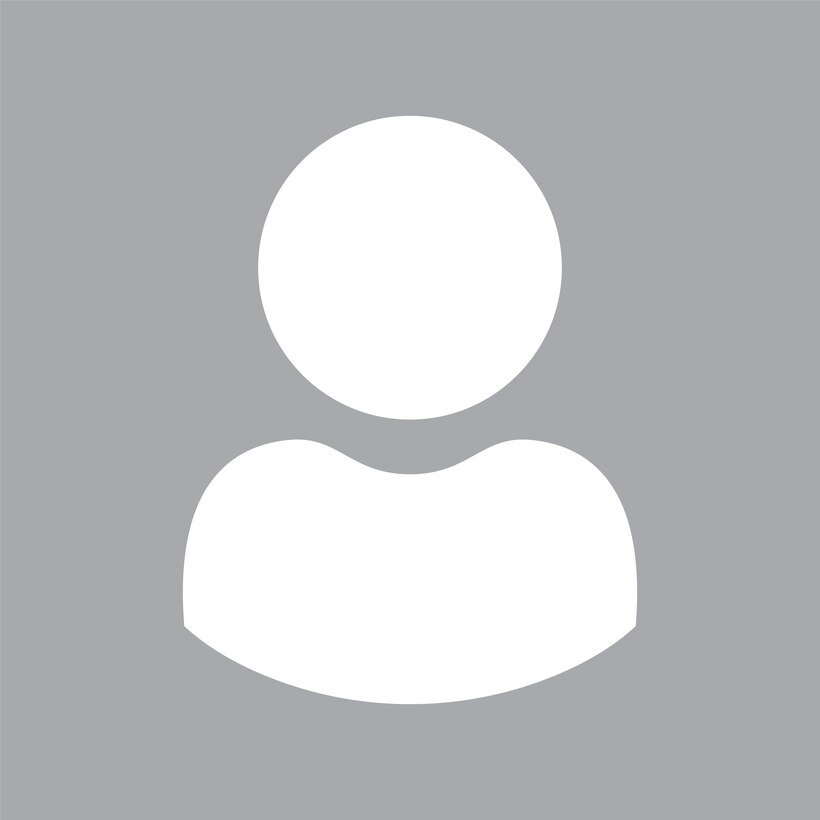 grey background with a white iconographic image of a person