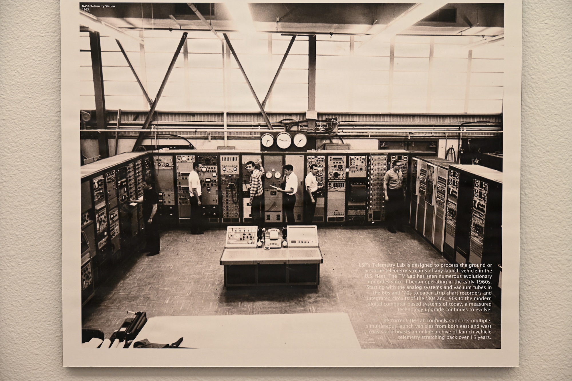 NASA Launch Space Program Telemetry Lab framed picture.