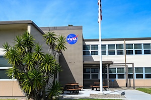 Outside of a NASA building.