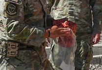 People simulating search and recovery