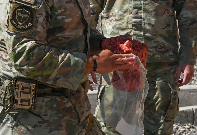 People simulating search and recovery