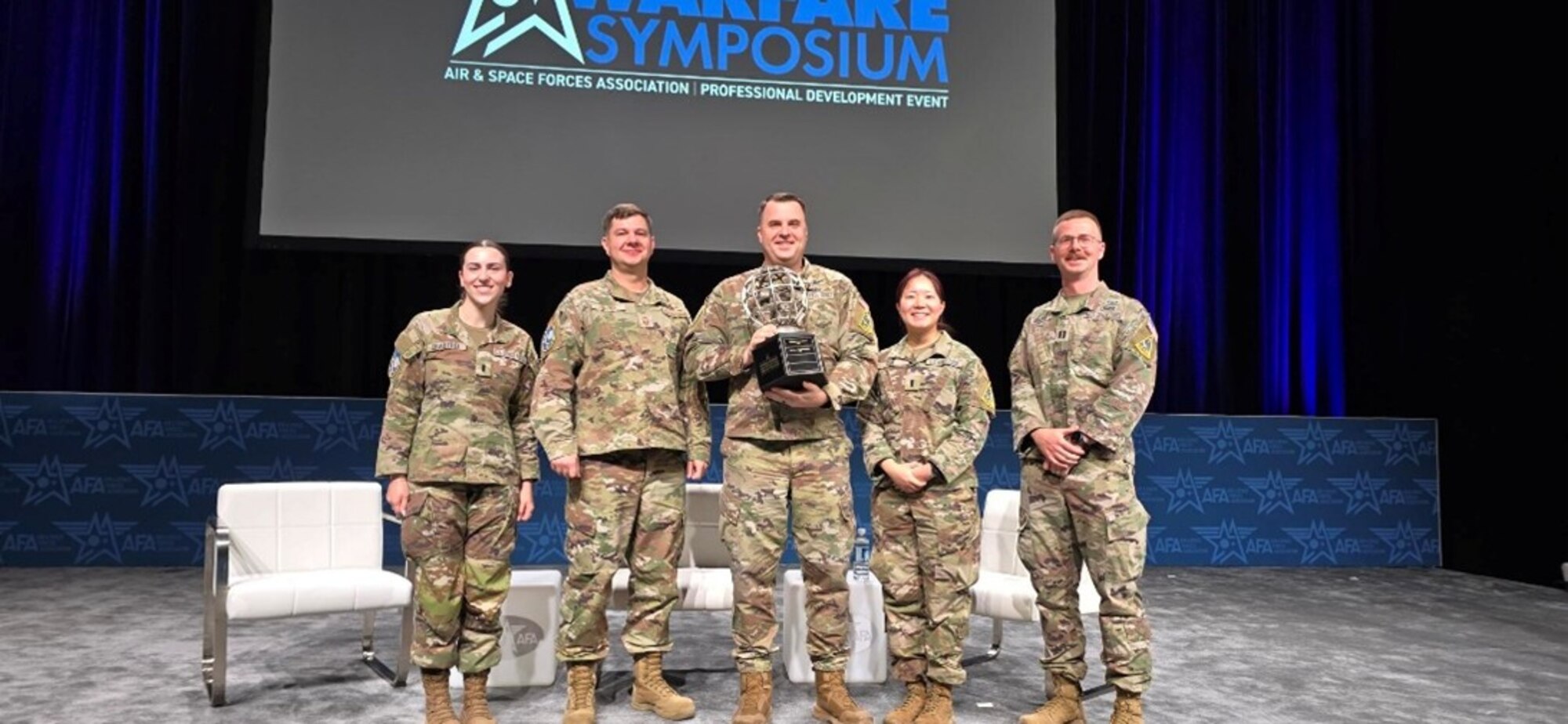 The 2nd Space Launch Squadron receives the 2025 General Atomics U.S. Space Force Unit of the Year award at Air & Space Forces Association 2026 Warfare Symposium in Aurora, Colo. Feb. 24, 2026. The award highlighted tactical-level units commanded by board-selected Majors and Lieutenant Colonels and celebrated the 2 SLS’s record-breaking year of assured access to space. (Courtesy Photo)