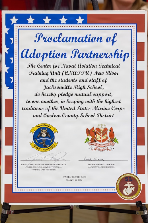 CNATTU New River Adopts Jacksonville High School