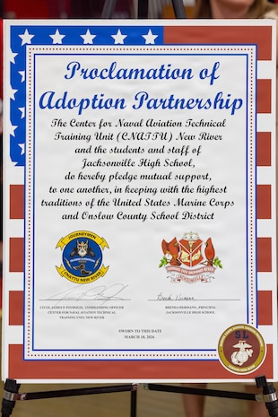 CNATTU New River Adopts Jacksonville High School