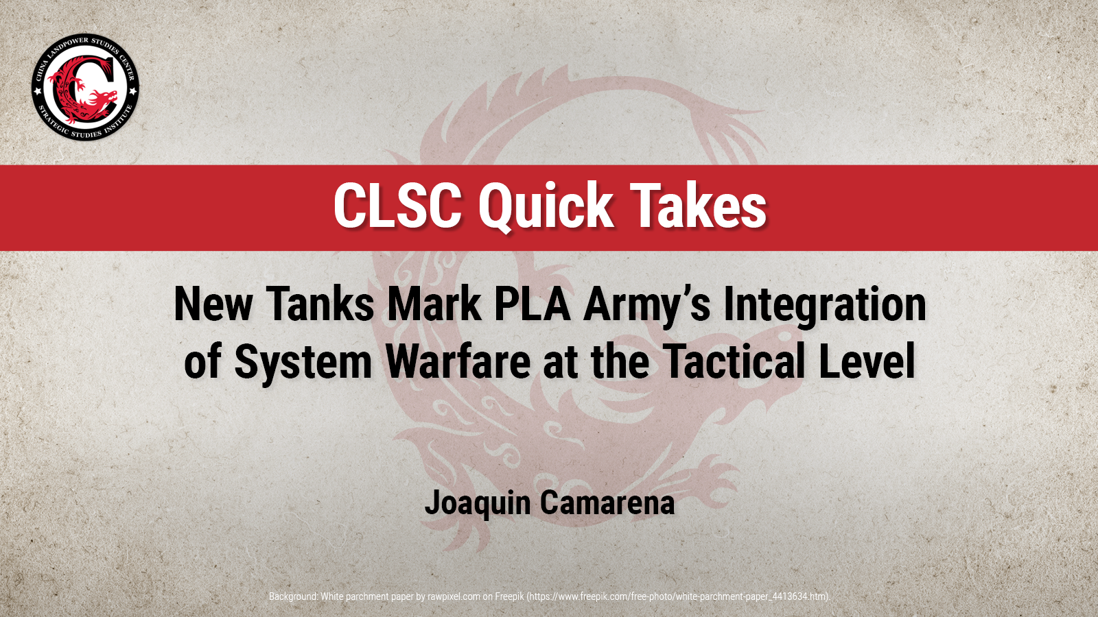 New Tanks Mark PLA Army’s Integration of System Warfare at the Tactical Level | Joaquin Camarena