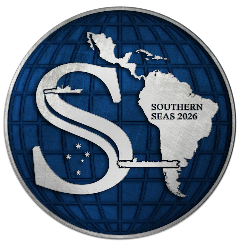 The official logo for Southern Seas 2026. The Nimitz-class aircraft carrier USS Nimitz (CVN 68) will deploy to the U.S. Southern Command area of responsibility as part of U.S. Naval Forces Southern Command/U.S. 4th Fleet’s Southern Seas 2026 deployment. Southern Seas aims to enhance regional maritime partnerships, interoperability, and security throughout the Caribbean, Central, and South America.