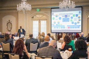 BES Program Executive Officer, Alvin Burse, delivers the State of BES during a luncheon on Feb. 17, 2026, in Montgomery, Ala.