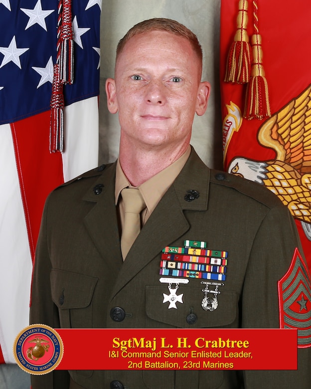 Sergeant Major Lloyd H. Crabtree
Inspector-Instructor Command Senior Enlisted Leader
2d Battalion, 23d Marine Regiment