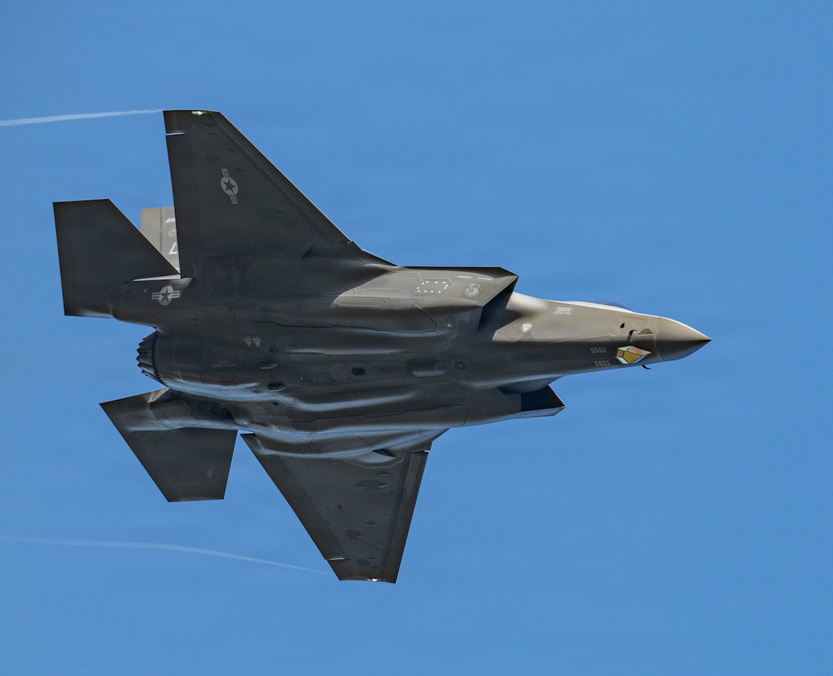 F-35 Lighting II flying during exercise Cold Response.