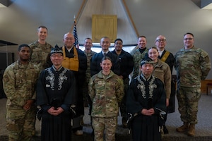 U.S. Airmen assigned to the 35th Fighter Wing Chapel team, and Japanese Chaplains conduct a bilateral chaplain exchange at Misawa Air Base, Japan, Feb 26th, 2026.