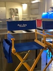 On the set of CBS' NCIS television series, a special chair has been set for Naval Criminal Investigative Service Director Omar Lopez.