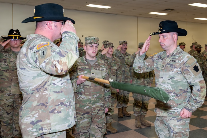 The 2nd Squadron, 104th Cavalry Regiment, commanded by Lt. Col. John Sauser, was deactivated during a ceremony conducted March 21 at Fort Indiantown Gap. During the ceremony the squadron’s colors were cased, along with the colors of the squadron’s subordinate troops. This deactivation is part of the Pennsylvania Army National Guard’s 56th Stryker Brigade Combat Team’s transformation into a mobile brigade combat team. (Pennsylvania National Guard photo by Wayne V. Hall)