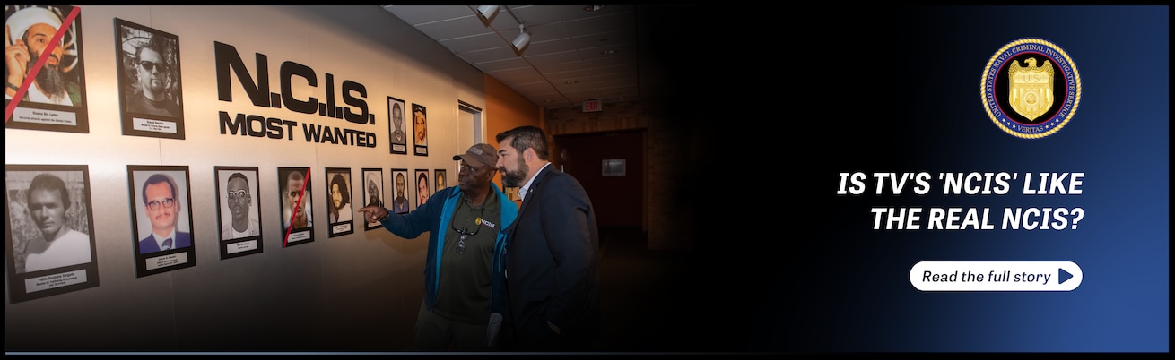 Front page banner linking to "Is TV's NCIS Like the Real NCIS?" story