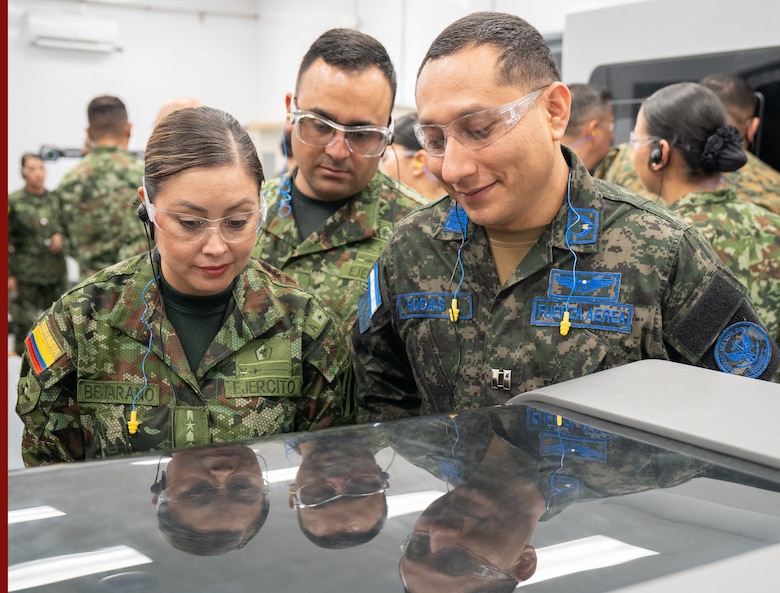 Students from the Joint Logistics and Security Assistance Course (JLSAC) visited Marine Corps Logistics Command aboard Marine Corps Logistics Base Albany for a command overview and facility tours, March 23, 2026. The course, hosted by the Western Hemisphere Institute for Security Cooperation, prepares military and civilian professionals to operate in joint and multinational logistics environments.