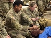 Kentucky Army National Guard combat medics from the 201st Headquarters company conducts medical refresher training to ensure readiness for upcoming missions, at Wendell H. Ford regional training center, March 2, 2026. (U.S. Army National Guard photo by Sgt. Levi Piper)