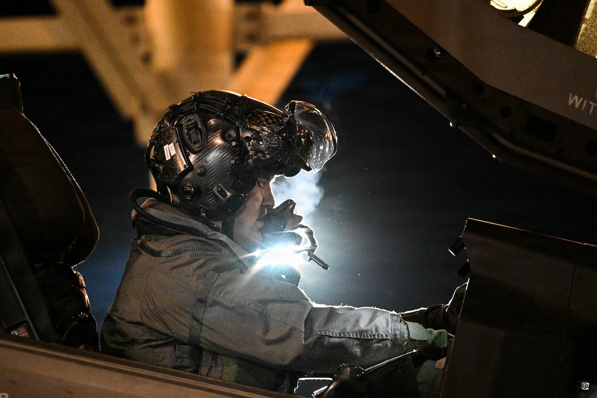 Photos of Airmen preparing F-35A Lightning IIs prior to a deployment