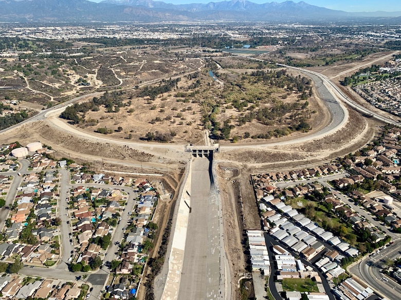 Whittier Narrows Dam, located 11 miles east of Los Angeles, is seen in this undated file photo.