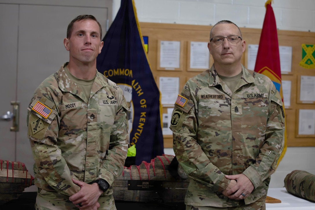 Staff Sgt. Shea Moody of Detachment 1, Headquarters and Headquarters Company, 149th Infantry Regiment was named Noncommissioned Officer of the Year during the 2026 Best Warrior Competition at Wendell H. Ford Regional Training Center in Greenville, Kentucky, March 22, 2026.