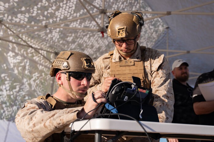 Marines operating OPF-L control system