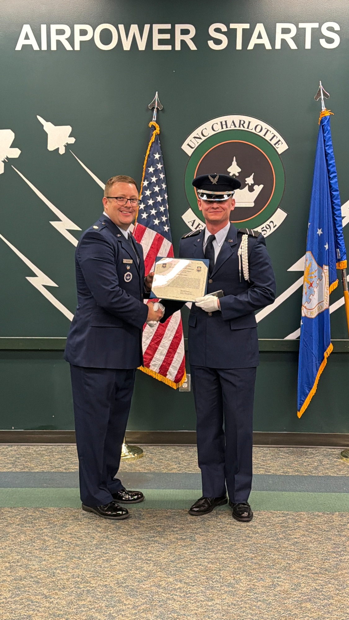 Air Force ROTC cadet in service dress