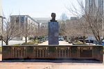Outside Building 19, America Zone, near the bust of the medical center’s namesake, U.S. Army Maj. Walter Reed, is a set of four black marble walls with 81 names of medical Medal of Honor recipients etched in gold on them.