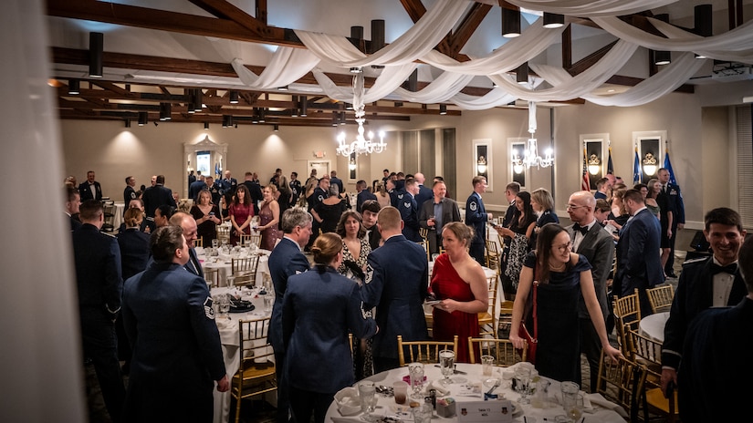 The Kentucky Air National Guard recognizes the 123rd Airlift Wing’s top Airmen for 2026 during the Airman’s Gala at Wildwood Country Club in Louisville, Ky., March 14, 2026. Senior Airman Ethan Greco, Staff Sgt. Lucas Bradshaw and Senior Master Sgt. Dallas Stoll were honored in the Airman, NCO and Senior NCO categories, while Master Sgt. Josh Pence was named First Sergeant of the Year. (U.S. Air National Guard photo by Master Sgt. Joshua Horton)