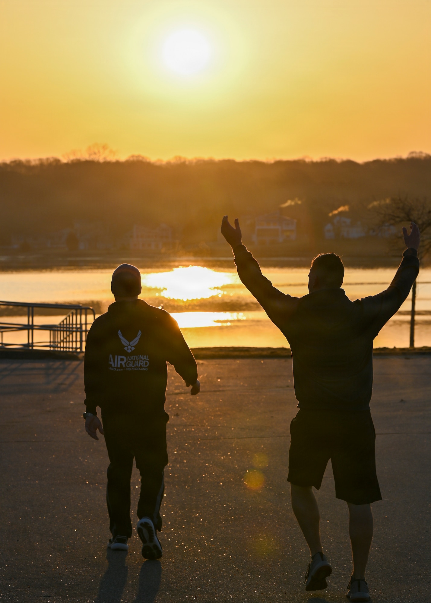 Two Airmen celebrate after completing a two-mile fun run before becoming the first graduating class of the Senior Noncommissioned Officer foundations course, March 20, 2026, at Camp Nett, Niantic, CT.

The SNCO foundations course consisted of 41 Airmen at the rank of Master Sgt. or Senior Master Sgt. from four different wings at three different states. As the first 700-level foundations course across the Air National Guard, the SNCO foundations course sets the standard for the development of senior enlisted leaders for the future.

(U.S. Air National Guard Photo by Jay Hewitt)