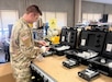 Spc. Dylan Sivils, a biomedical equipment specialist, inspects the hardware accompanying a new portable ventilator system at U.S. Army Medical Logistics Command’s Medical Maintenance Operations Division at Hill Air Force Base, Utah. MMOD-UT, which serves as a center of excellence for pulmonary, anesthesia and oxygen-concentrating medical equipment, provided a virtual training March 12 on the new vent system, supporting over a dozen technicians both in Utah and AMLC’s Forward Repair Activity-Medical, or FRA-M, site in Fort Bragg, North Carolina.